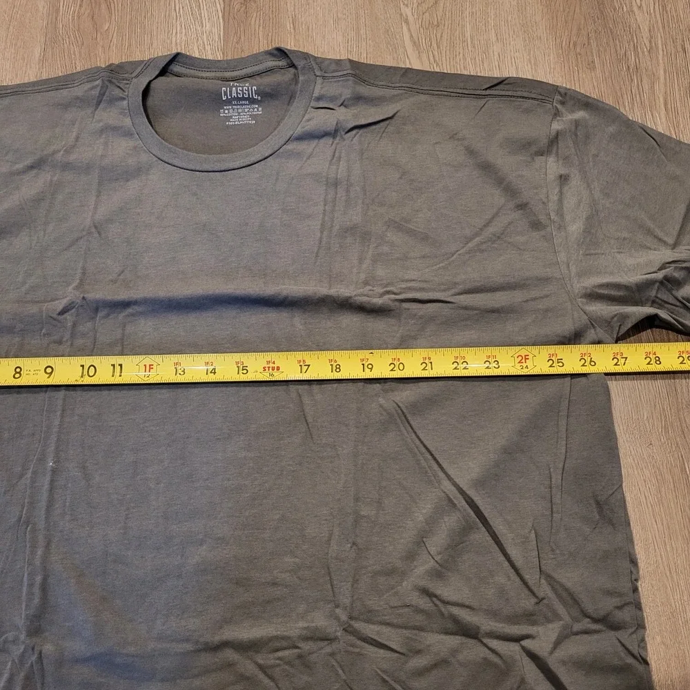 New True Classic Crew Neck Short Sleeve Men's T-shirt Gray -2XL‎